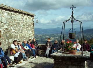 Spiritual Meditation & Mindfulness Retreats in Assisi, Italy, Europe people on roof photo